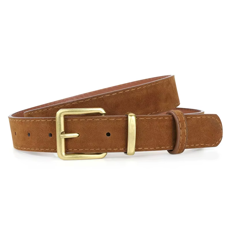 Ceinture de luxe en daim et cuir Pu pour femmes