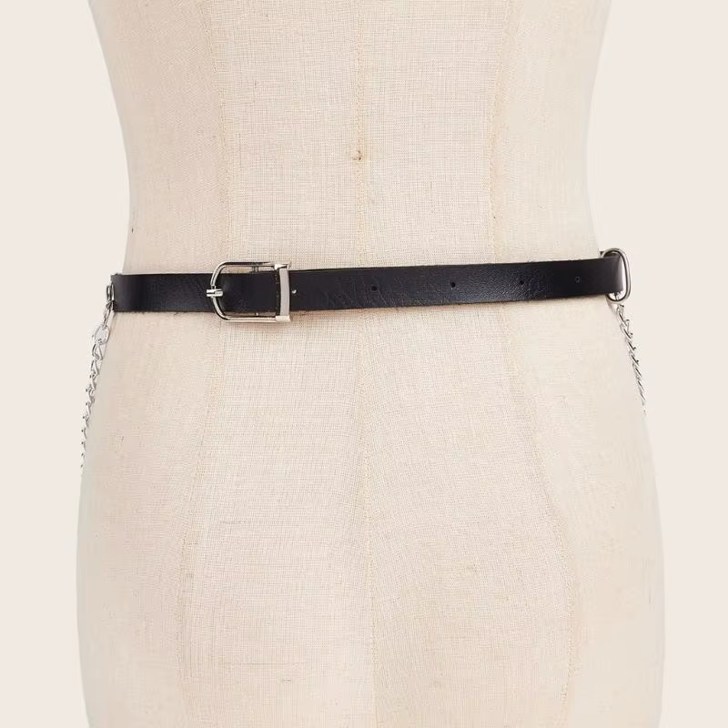 Ceinture en à mode 39BB avec chaîne en métal pour les Occasions décontractées formelles