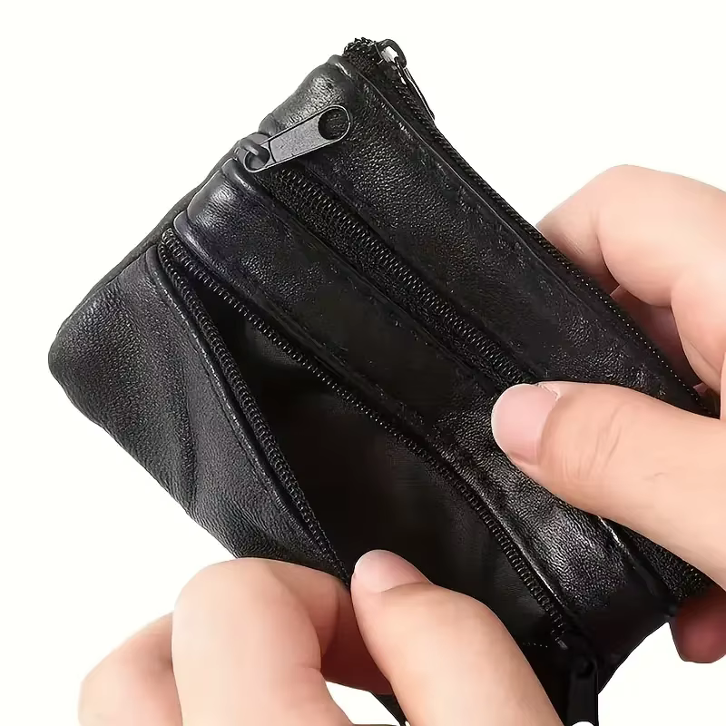 Porte-monnaie hommes petit sac portefeuille changement sacs à main fermeture éclair