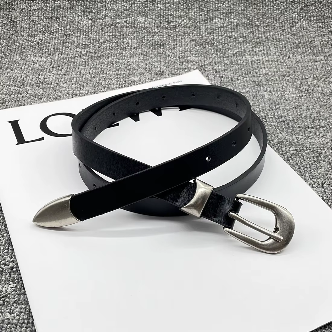 Ceinture rétro haut de gamme noire y2k 2026