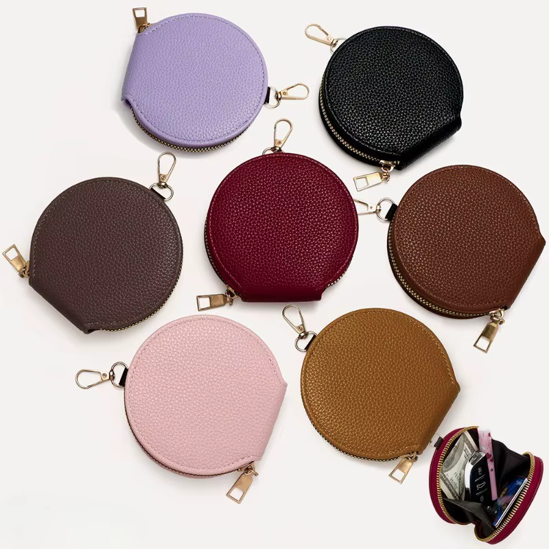 Mini portefeuille rond pour femmes