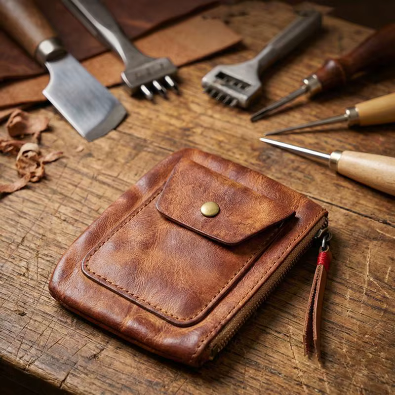 Portefeuille en cuir pour hommes