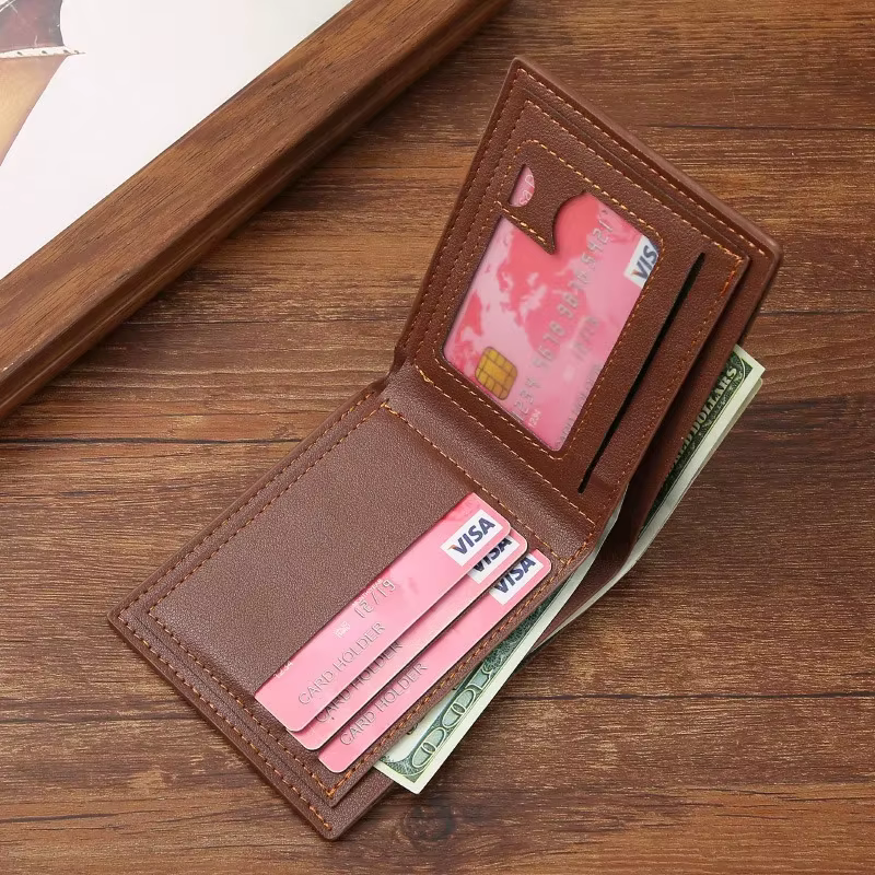 Portefeuille fin en cuir pour homme