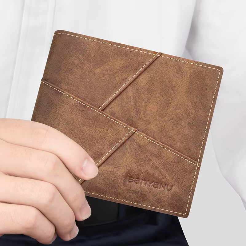 Portefeuille Homme BanYaNu 2026 en Cuir Véritable Anti-RFID Anti-Vol