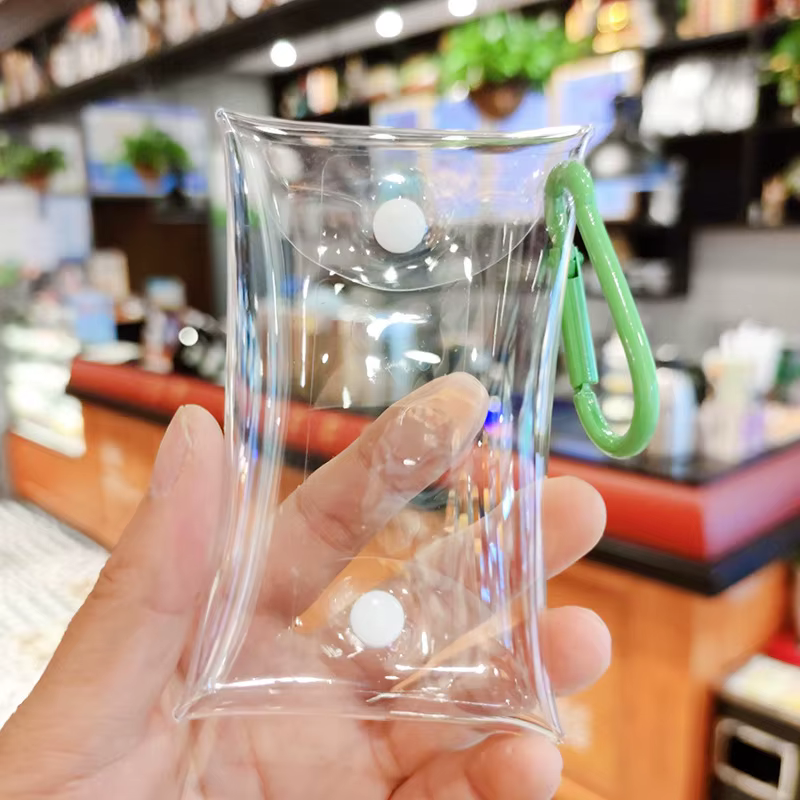 Petit porte-monnaie transparent pour femmes et filles