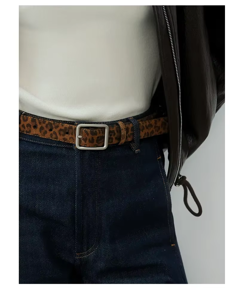 Ceinture pour femme à imprimé léopard