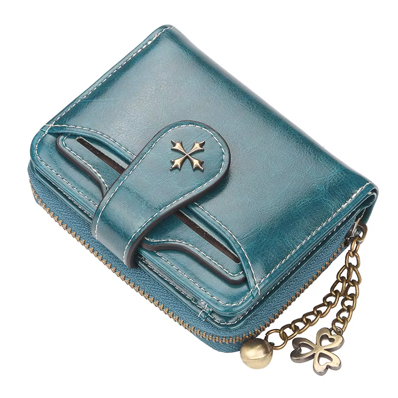 Femmes portefeuilles et sacs à main en cuir PU sac d'argent femme court moraillon sac