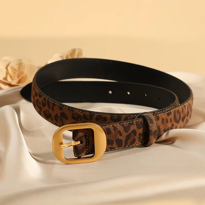 Ceinture pour femme à imprimé léopard