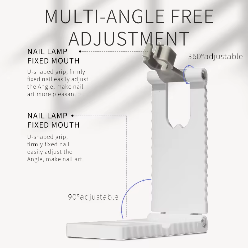 Ce support de lampe à ongles pliable et portable convient à l'application de manucures en gel et de vernis à ongles à la maison ou en salon de manucure