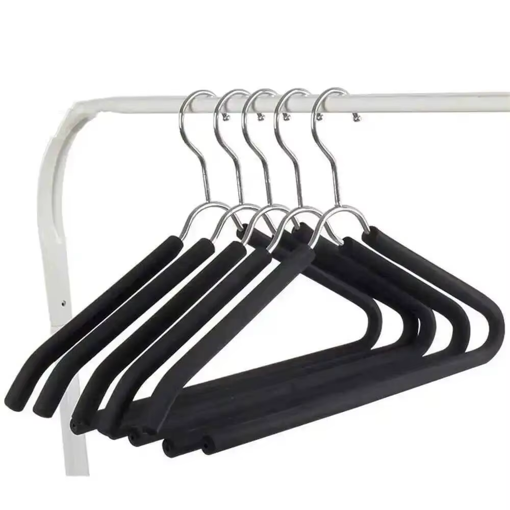 Lot de 5 cintres en caoutchouc antidérapants et résistants pour pantalons, costumes et manteaux, organisateur de rangement pour armoire