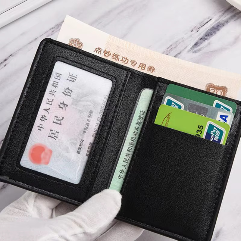 Nouveau Portefeuille Ultra Fin en Cuir PU Souple – Mini Porte-Cartes de Crédit