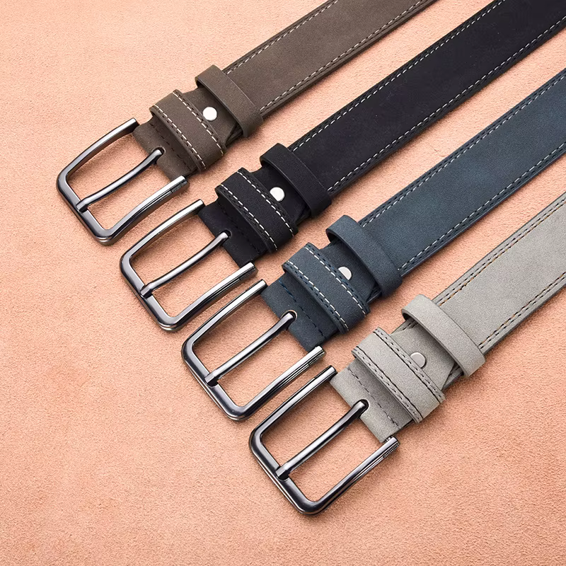 Ceinture en cuir pleine fleur épaissie pour homme