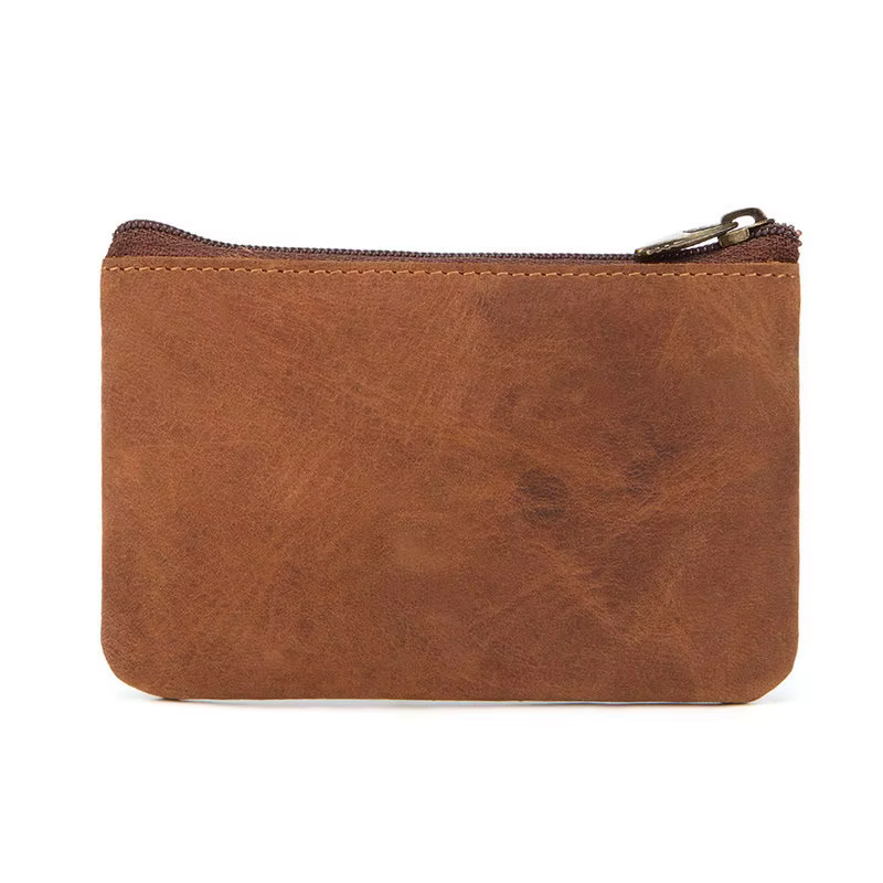 GENODERN Vintage Crazy Horse cuir hommes porte-monnaie